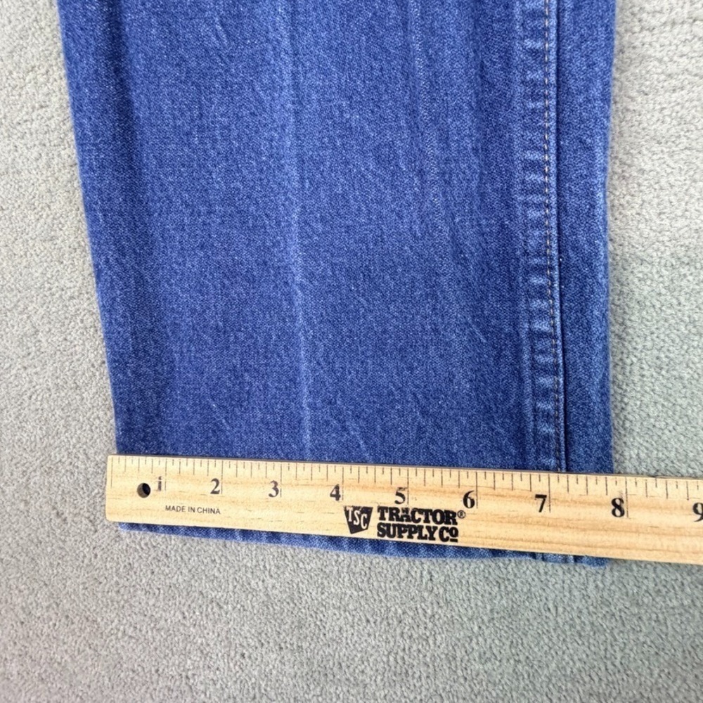 Vtg Wrangler Jeans Mens 32x36 Blue Straight Leg Denim Classic Western Rodeo Y2K - Picture 10 of 11